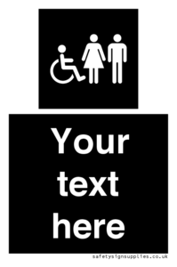 Custom information: black panel disabled female and male